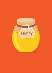 Honey pot illustration stock illustration