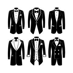 Collection of Men's Formal Wear Silhouettes