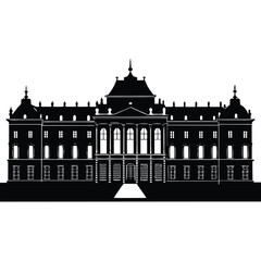 Naklejka premium the palace of versailles with its grand architect