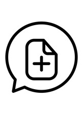 Add new document icon. Ikon tambah dokumen baru. Create a new file symbol