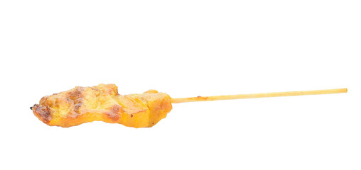 Grilled pork skewers isolated on transparen png.