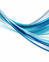 추상적인 파란색 곡선의 흐름