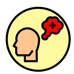 Positive Thinking Vector Filled Icon Design