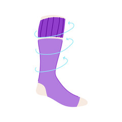 pressure compression socks cartoon vector illustration