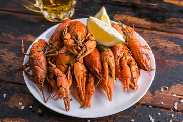 Boiled crayfish