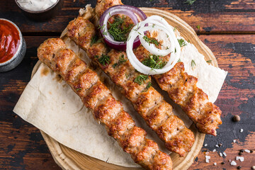 Beef lula kebab