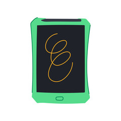 eink digital handwriting pad cartoon vector illustration