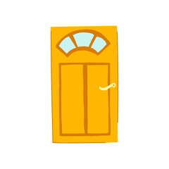 gateway door house entrance cartoon vector illustration