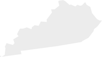 Kentucky Map Gray Flat Vector Illustration of Kentucky USA