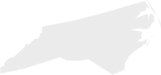 North Carolina Map Gray Flat Vector Illustration of North Carolina USA