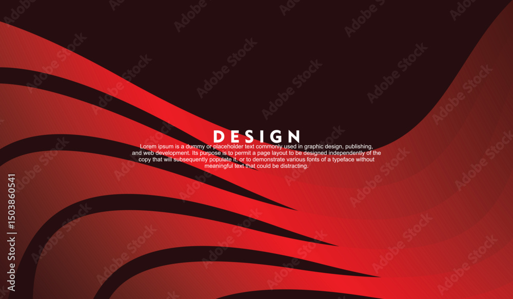 Fototapete Abstract red waving background. Abstract red background Square luxury background and modern background.