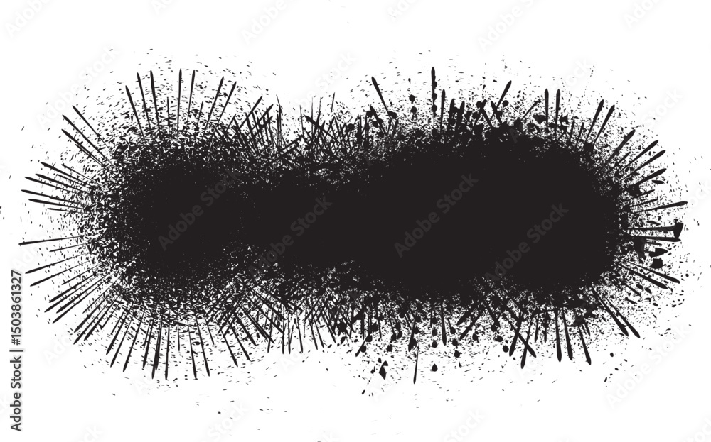 Aufkleber ink splashes for speckle effect .Set of Black Spray Blot of Ink. Place blobs, stains and splats in this pack over any object to create grunge effect .Spray paint drips .abstract vector.