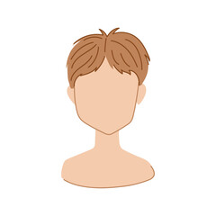 curly hairstyles for kid boy cartoon vector illustration