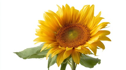 Fototapeta premium Stunning Yellow Sunflower Image: High-Resolution Flower Photo, Botanical, Nature Photography