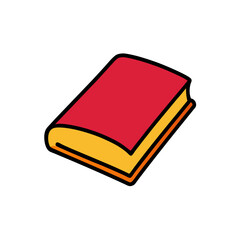 Cartoon Closed Book Doodle Clipart