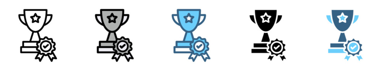 PERSEVERANCE icon with multiple style of goal, focused, confidence, commitment, purposefulness, diligence, dedication, achievement, patience and success
