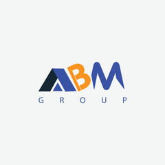ABM letter monogram logo design vector