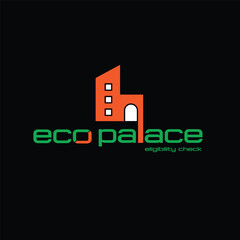vector illustration of an abstract background eco palace