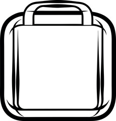 Fototapeta premium Stylized icon of a shopping bag or tote bag design illustration vector silhouette