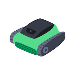 efficiency pool cleaning robot cartoon vector illustration