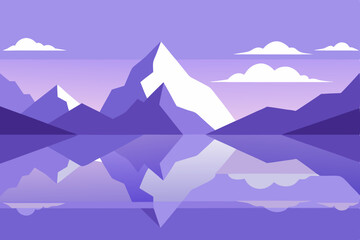 A vector illustration of a mountain landscape with snow, sky, and peaks, ideal for winter nature design and travel
Mountain landscape vector illustration with snow, peak, and sky representing nature t