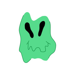 vision psychedelic smile cartoon vector illustration