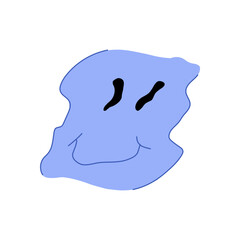 trippy psychedelic smile cartoon vector illustration