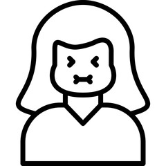 nausea pain icon illustration design with outline