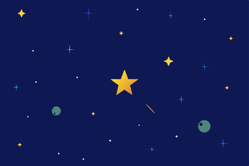 Naklejka premium night sky with stars