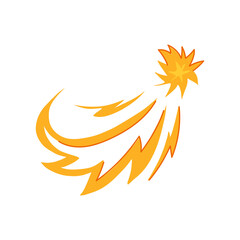 celestial shooting star space cartoon vector illustration