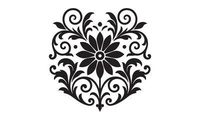 Elegant Floral Line Art Illustration
