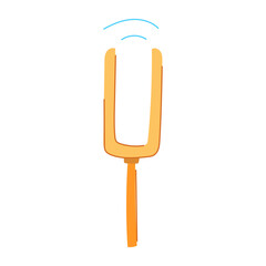 therapy tuning fork cartoon vector illustration