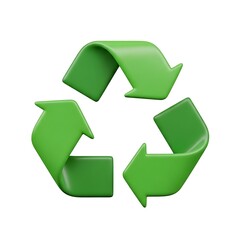 Green Recycle Symbol Arrows Direction