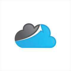 cloud technology vector logo template design