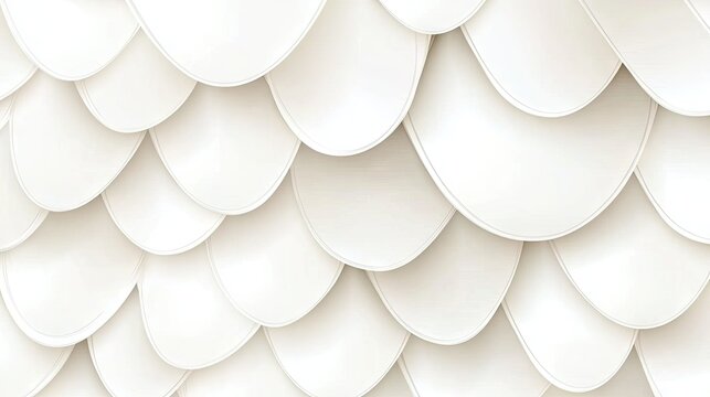 Abstract white layered design with overlapping ovals.