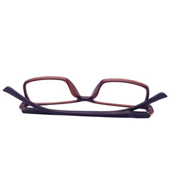 glasses on white background