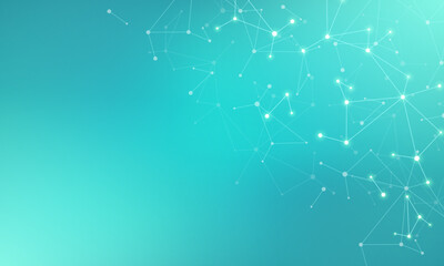 Molecular structure and genetic engineering, molecules DNA, neural network, scientific research. Abstract background for innovation technology, science, healthcare, and medicine