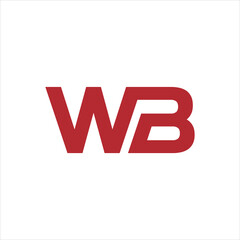 initial letter WB logo vector
