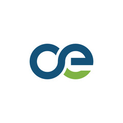initial OE logo vector