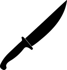 Kitchen boning knife on white background. 