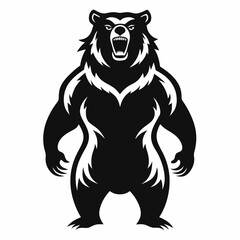 vector illustration of cartoon bear