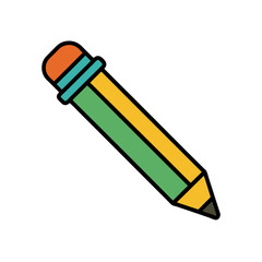 Cartoon Pencil Doodle Icon Design