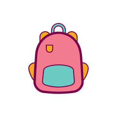 Cartoon School Bagpack Doodle Drawing