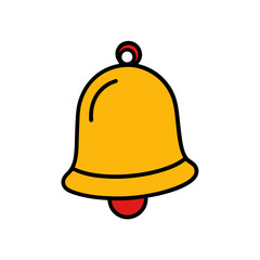 Cartoon School Bell Doodle Clipart