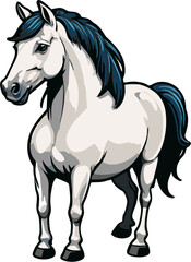 Obraz premium The animal horse vector illustration design art 