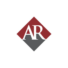  initial AR rhombus logo vector design