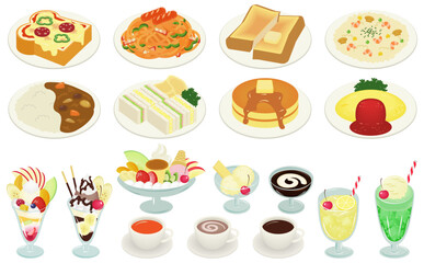 レトロ喫茶店メニュー