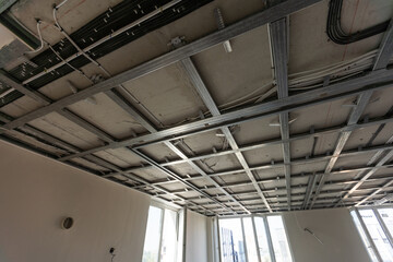 Bottom of the frame mounted ceiling