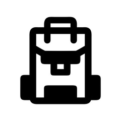 Fototapeta premium backpack icon silhouette flat vector 