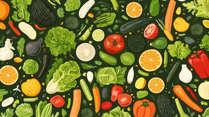 colorful flat vector illustration for children, food scraps to biogas and electricity, educational with smiling icons and kid-friendly fonts, pastel background